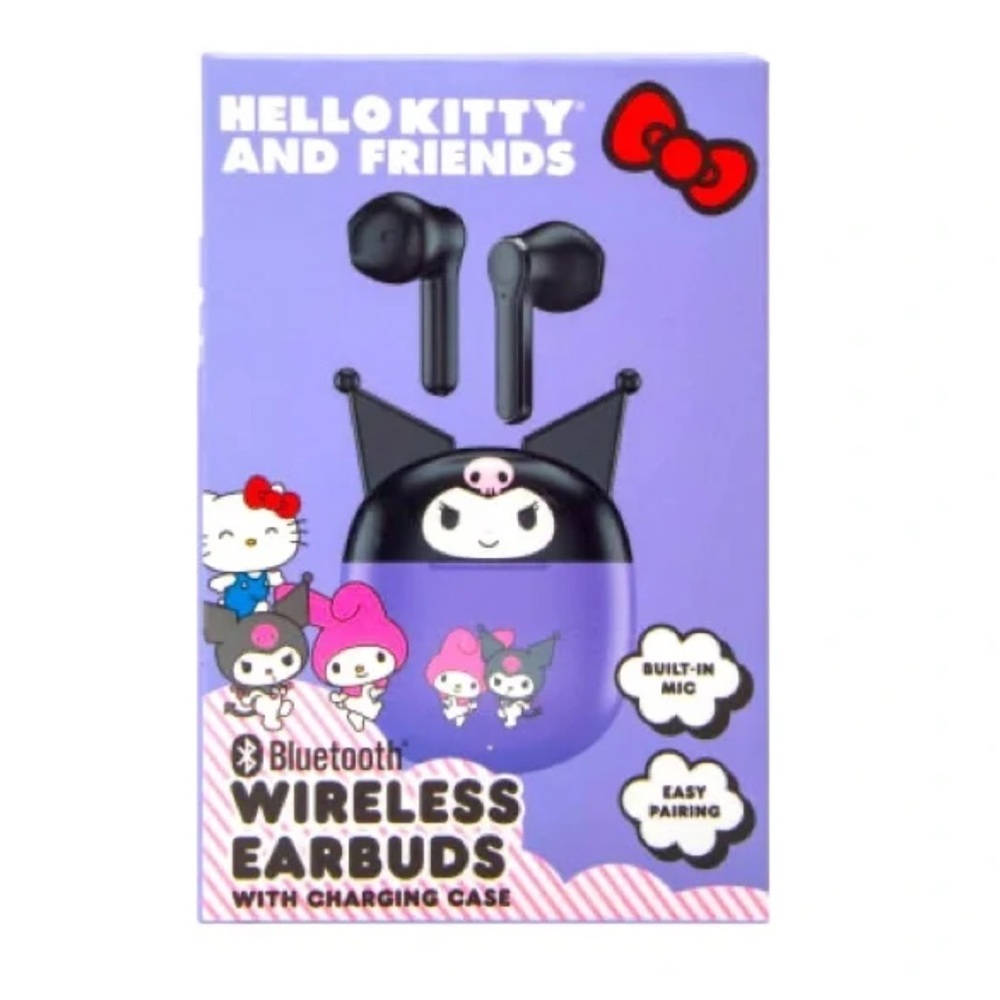 Hello Kitty Kuromi Wireless Earbuds With Charging Case